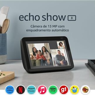 Echo Show 8 (2ª Geração): Tela Inteligente HD de 8" com Alexa e câmera de 13 MP - Cor Preta